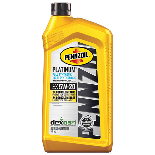 Pennzoil Platinum 5W20 Synthetic Engine/Motor Oil, 946-mL