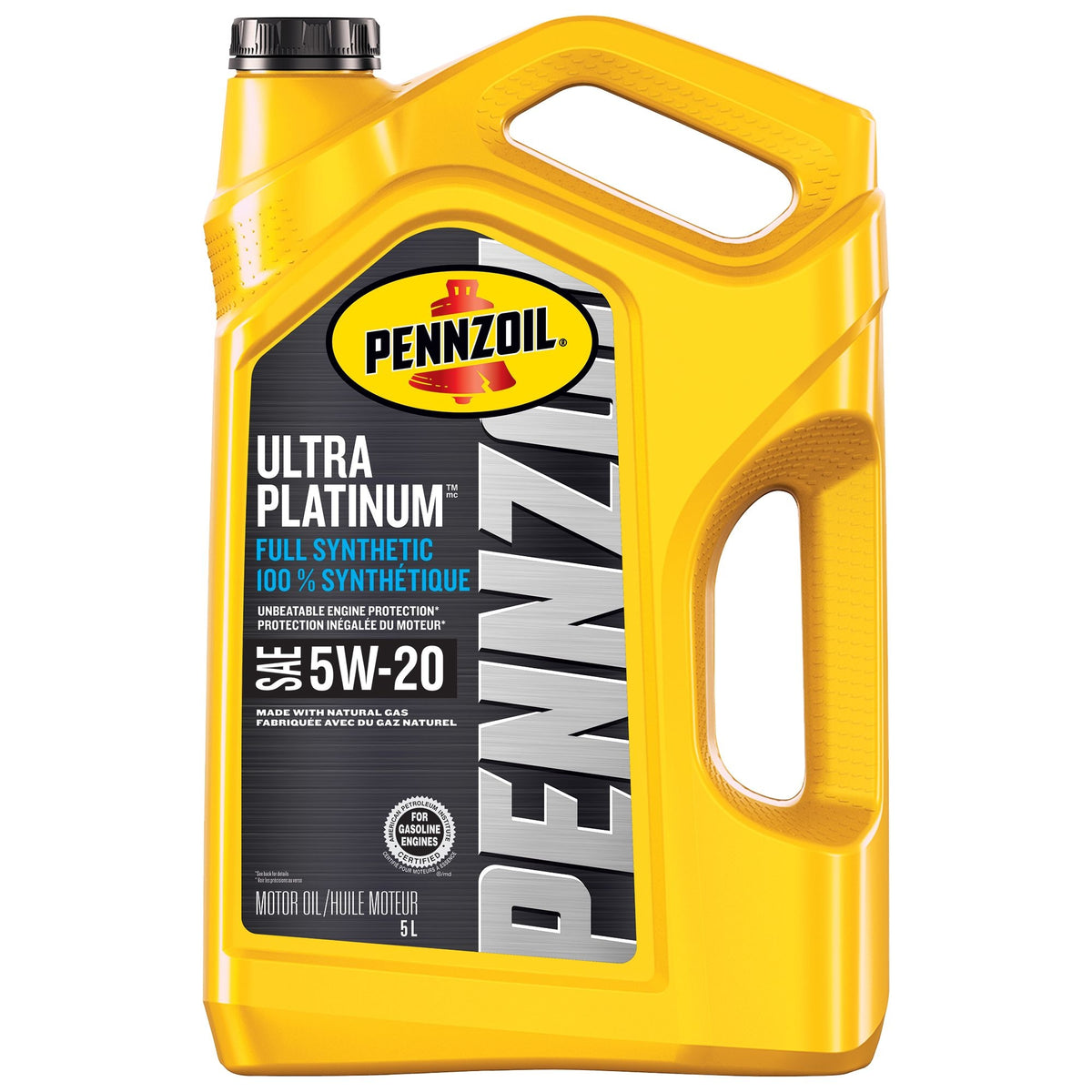 Pennzoil Ultra Platinum 5W20 Synthetic Engine/Motor Oil, 5-L
