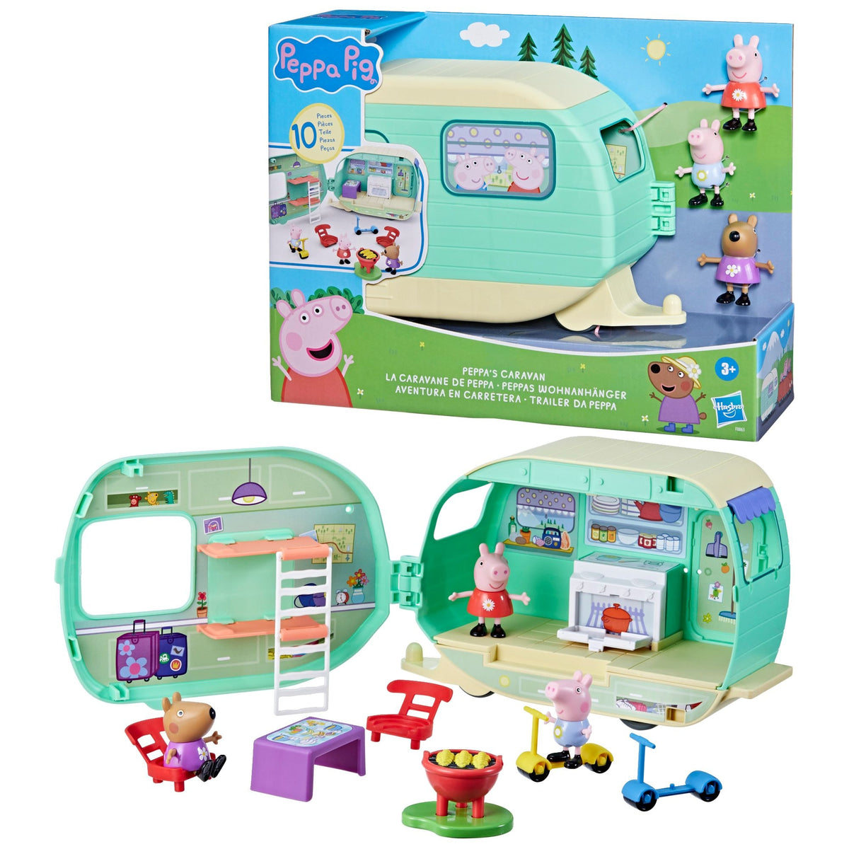 Peppa Pig 2-in-1 Caravan/Camper Playset with 3 Figures