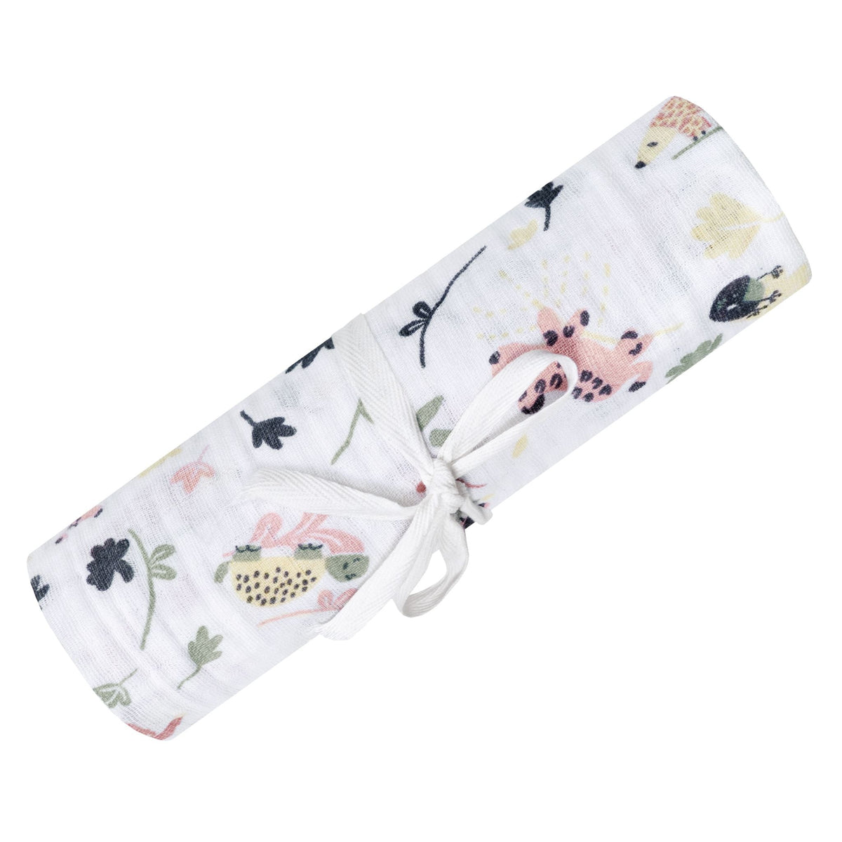 Perlimpinpin Cotton Muslin Baby Swaddle Blanket, Jungle Lotus
