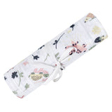 Perlimpinpin Cotton Muslin Baby Swaddle Blanket, Jungle Lotus