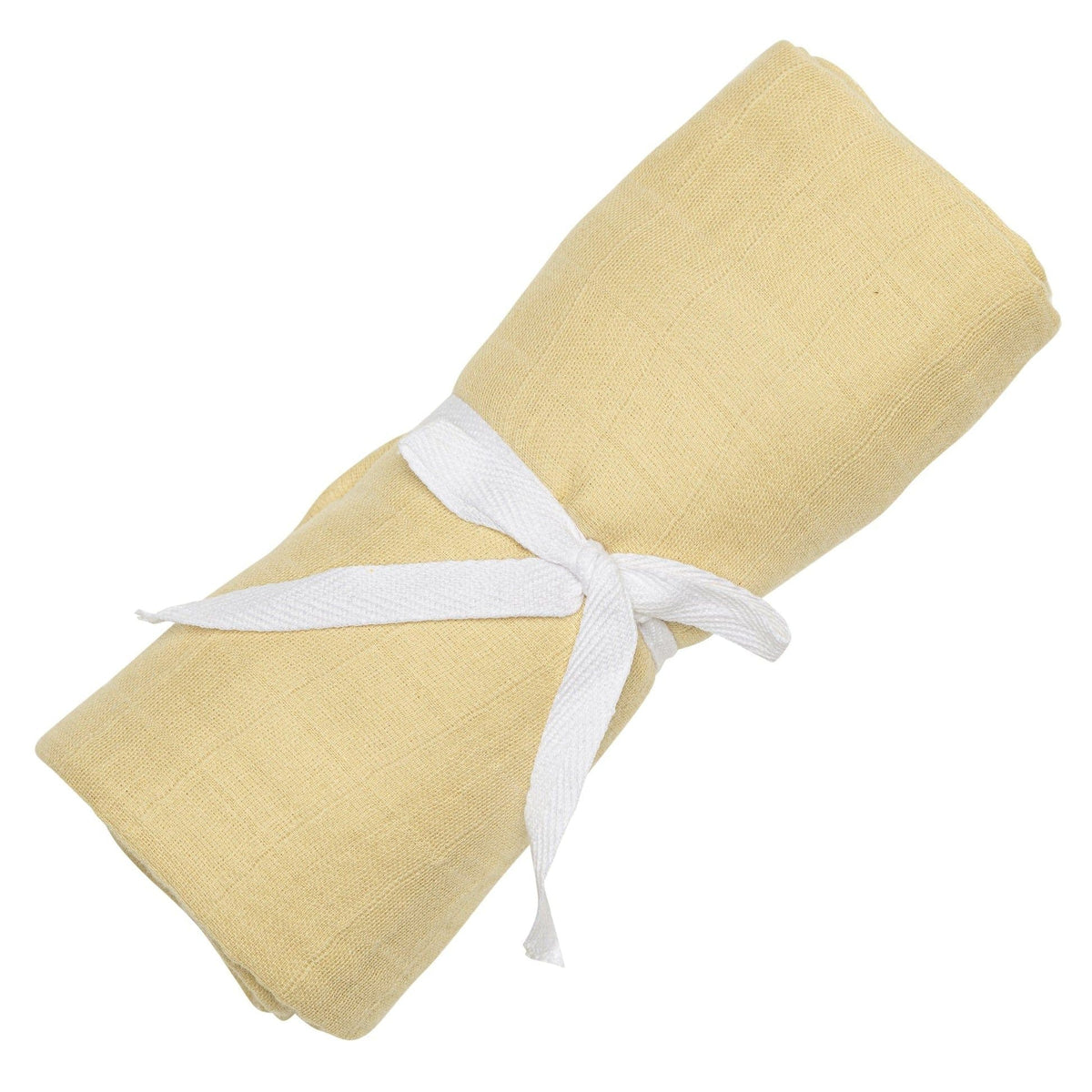 Perlimpinpin Cotton Muslin Baby Swaddle Blanket, Lemon