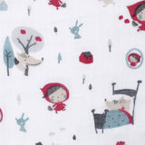 Perlimpinpin Cotton Muslin Baby Swaddle Blanket, Riding Hood