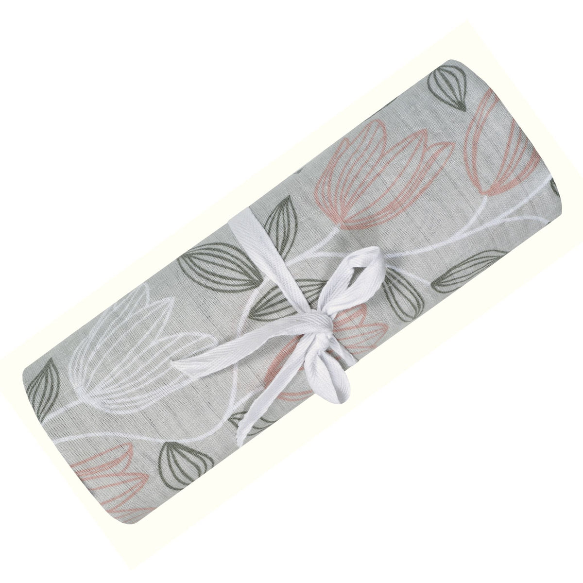 Perlimpinpin Cotton Muslin Baby Swaddle Blanket, Tulips