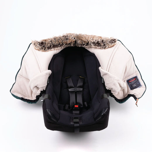 Petit Coulou Winter Baby Car Seat Cover, Sherpa Collection (-30°C to 5°C), Jasper