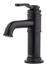 Pfister Breckenridge Single Handle High Arc Bathroom Sink Faucet, Push & Seal Drain, WaterSense Certified, Black image 3