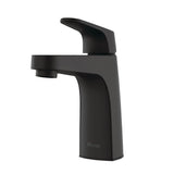Pfister Matlock Single Handle High Arc Single Hole 4-in Centreset Bathroom Sink Faucet, Push & Seal Drain, Matte Black image 2