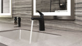 Pfister Matlock Single Handle High Arc Single Hole 4-in Centreset Bathroom Sink Faucet, Push & Seal Drain, Matte Black image 8