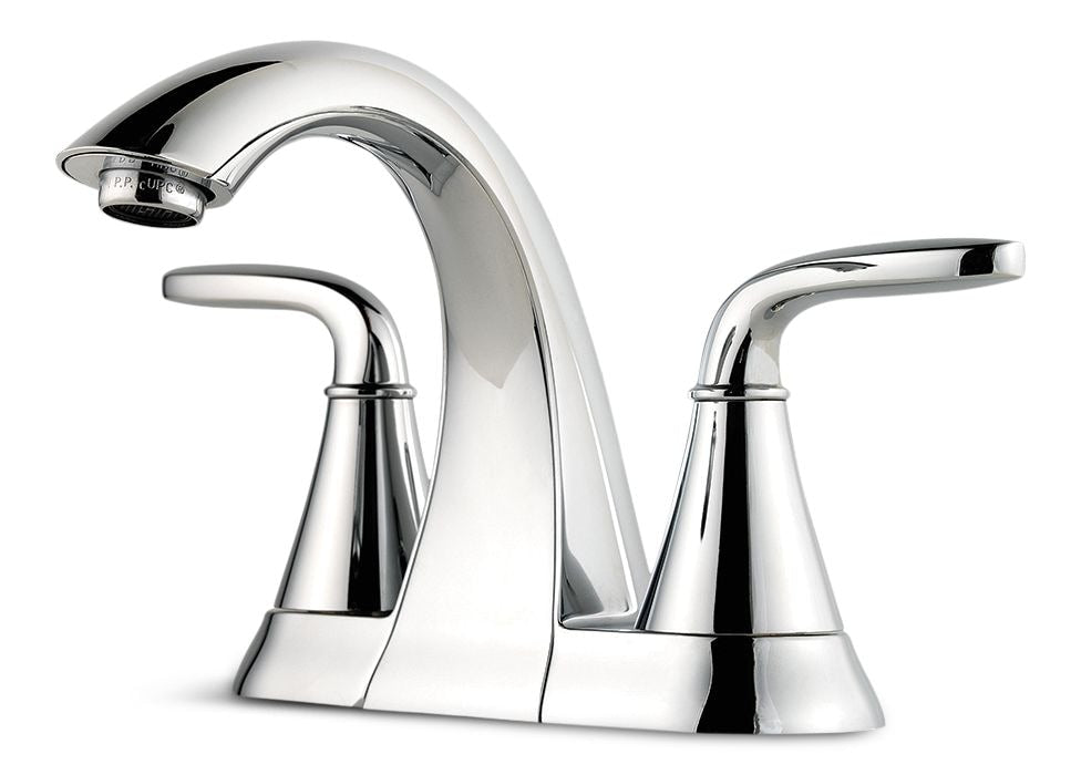 Pfister Pasadena Double Handle 4-in Centreset Bathroom Sink Faucet, WaterSense Certified, Chrome