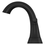 Pfister Rancho Double Handle 4-in Centreset Bathroom Sink Faucet Push & Seal Drain, WaterSense Certified, Matte Black image 3