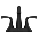Pfister Rancho Double Handle 4-in Centreset Bathroom Sink Faucet Push & Seal Drain, WaterSense Certified, Matte Black image 5