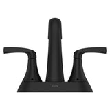 Pfister Rancho Double Handle 4-in Centreset Bathroom Sink Faucet Push & Seal Drain, WaterSense Certified, Matte Black image 6