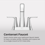 Pfister Raya 4-in Chrome Centerset Bathroom Sink Faucet image 4