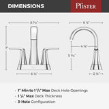 Pfister Raya 4-in Chrome Centerset Bathroom Sink Faucet image 6