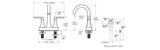 Pfister Vaneri 4-in Centreset Bath Faucet, Matte Black image 6
