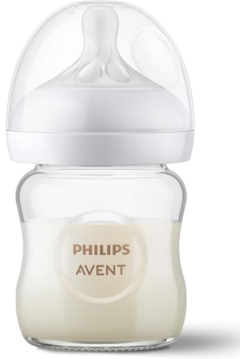 Philips Avent Glass Bottle with Response Nipple 4-oz, 1-pk