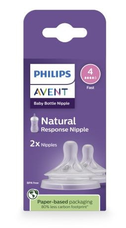 Philips Avent Response Nipple Flow 4 for 3M+, 2-pk
