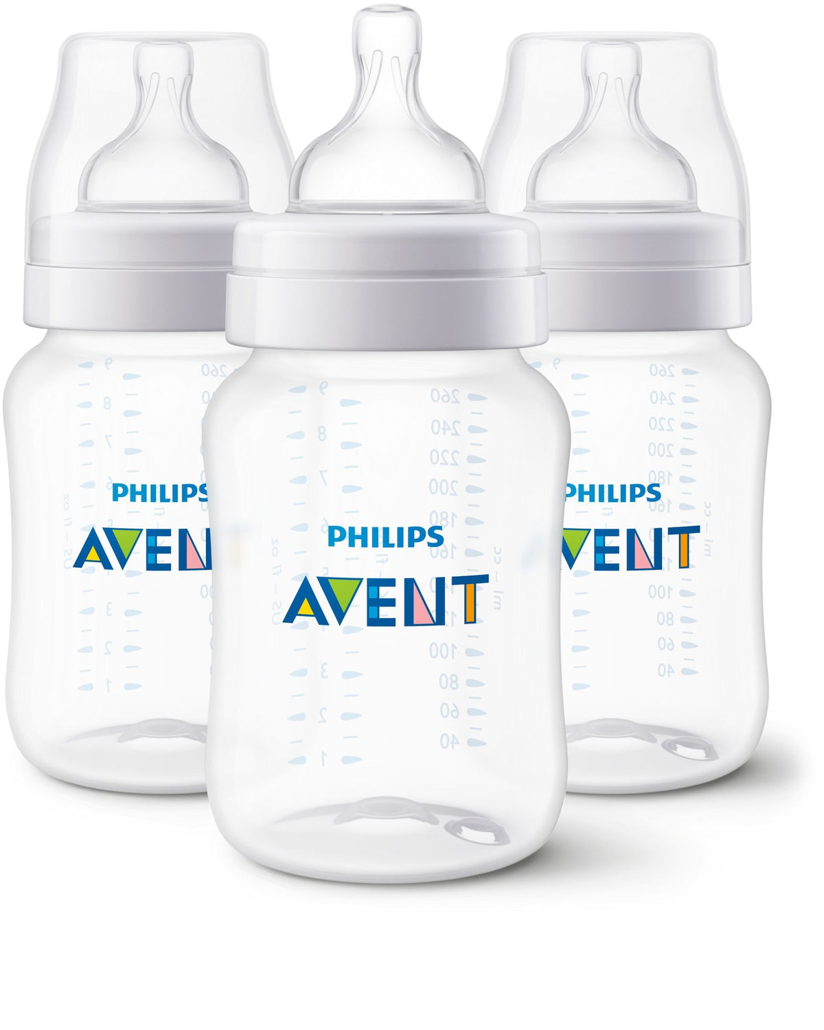 Philips Avent SCY103/03 Anti-Colic Baby Bottle, 9-oz, 3-pk