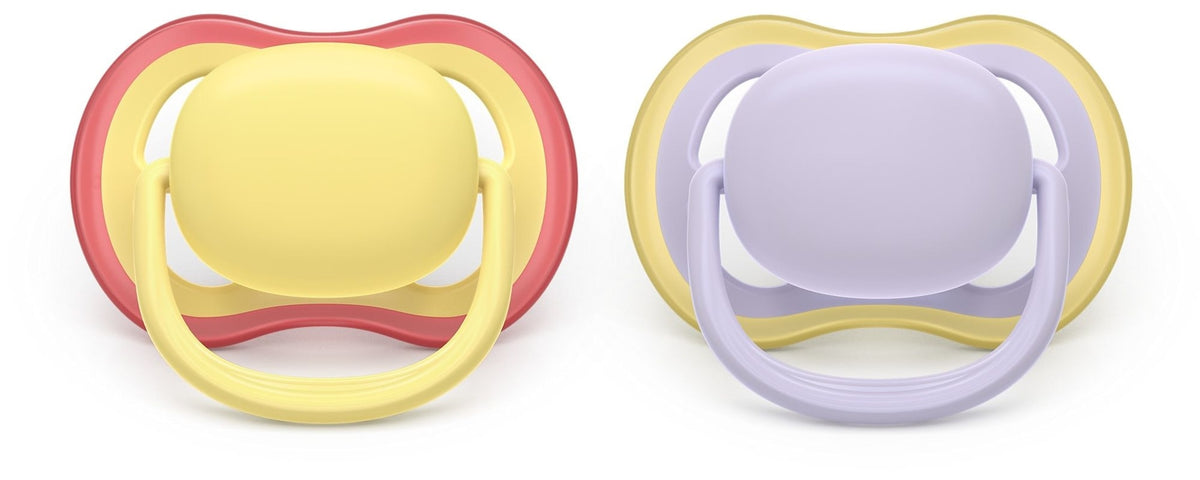 Philips Avent Ultra Air Powder Yellow Pacifier for 0-6M, 2-pk