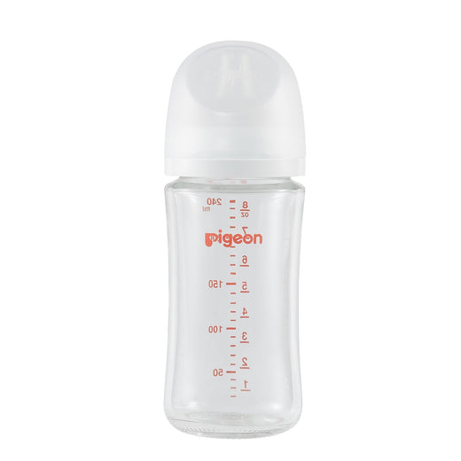 Pigeon Glass Bottle with Silicone Nipple (M), 8-oz, 3 Months+
