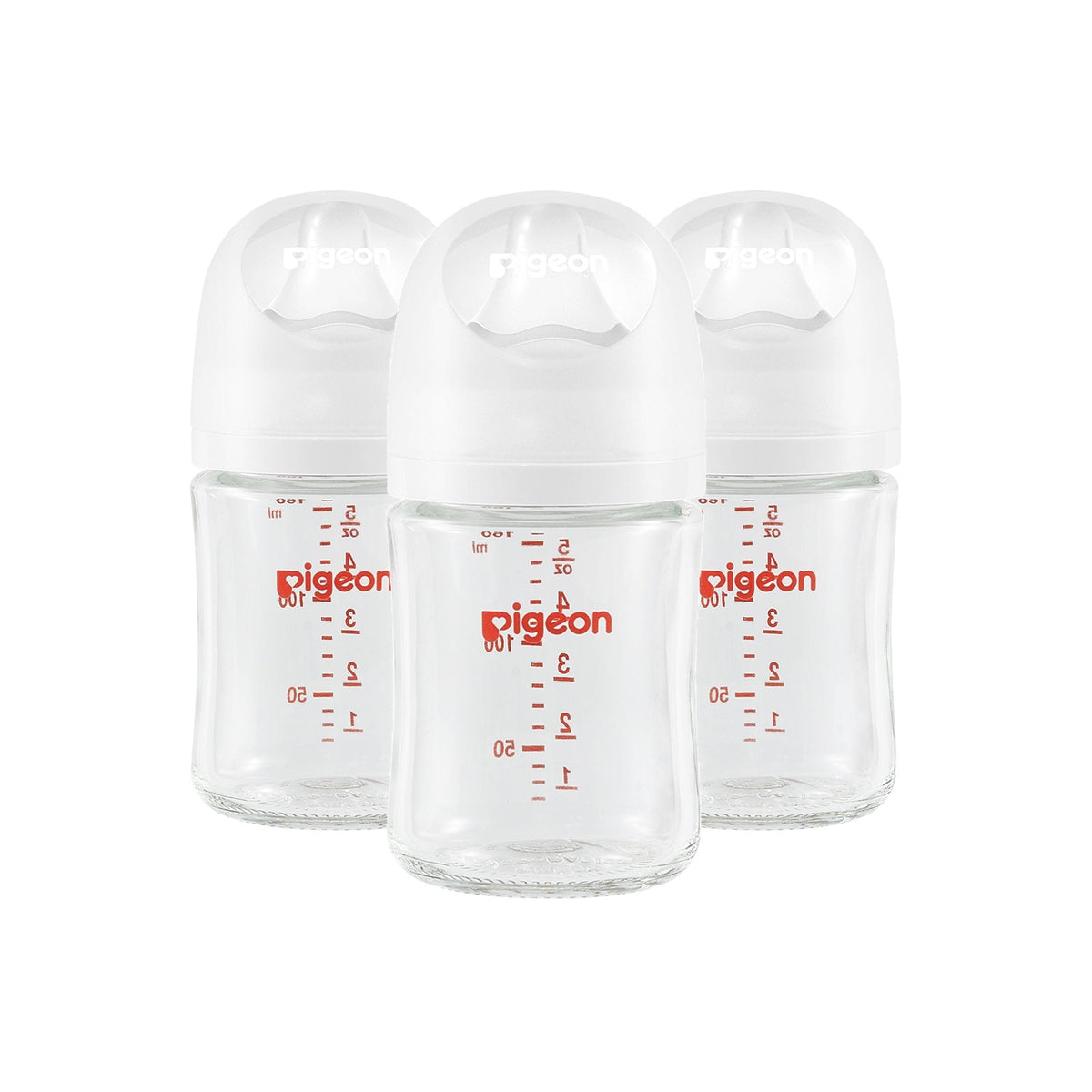 Pigeon Glass Bottle with Silicone Nipple (SS), 5-oz, 0 Months+, 3-pk