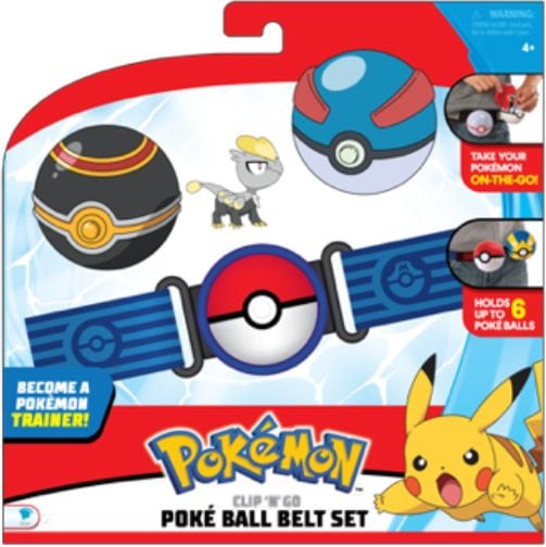 Pokémon Clip 'N' Go Poké Ball Belt Set With 2-Inch Action Figure & Balls, Assorted, Age 4+