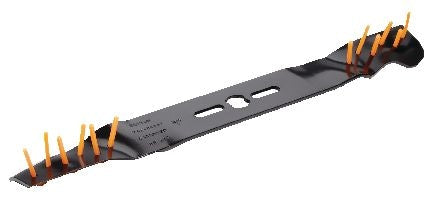 Power Rake Universal 6-in-1 Replacement Lawn Mower Blade, 21-in/22-in, Removable Tines