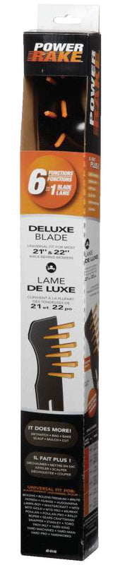 Power Rake Universal 6-in-1 Replacement Lawn Mower Blade, 21-in/22-in, Removable Tines image 2
