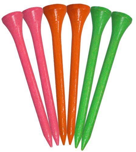 Pride Biodegradable Hardwood Golf Tee, 2-3/4-in, 50-pk, Citrus Assorted Colours