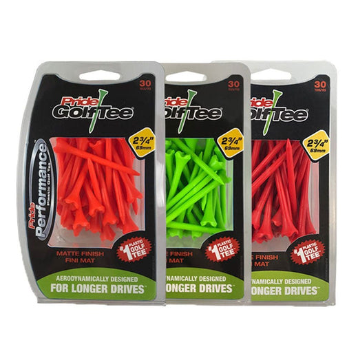 Pride Performance Plastic Golf Tee, 3-1/4-in, 30-pk, Citrus Matte Assorted Colours