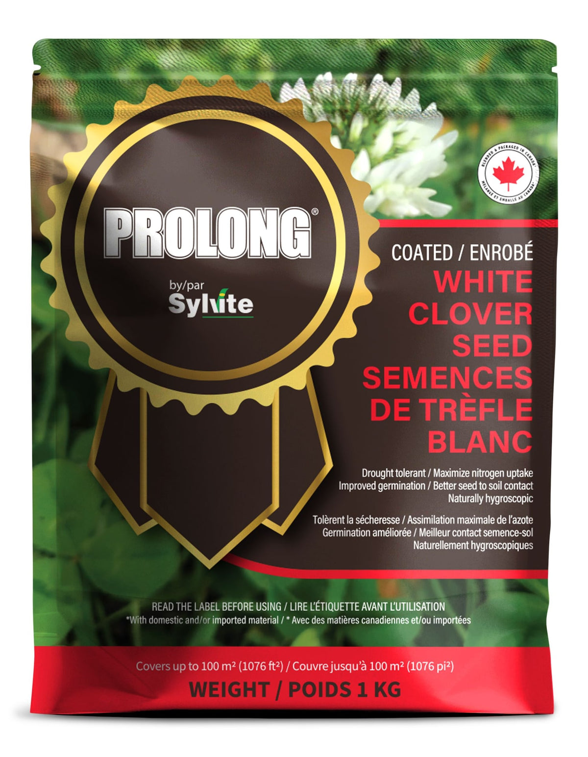 PROLONG Drought Tolerant White Clover Seed Bag, Water Saving, 1kg