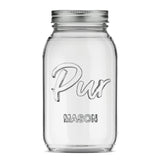 Pur Mason Regular Mouth Canning Glass Jar with Lid & Band, 32-oz/946-mL, 12-pk