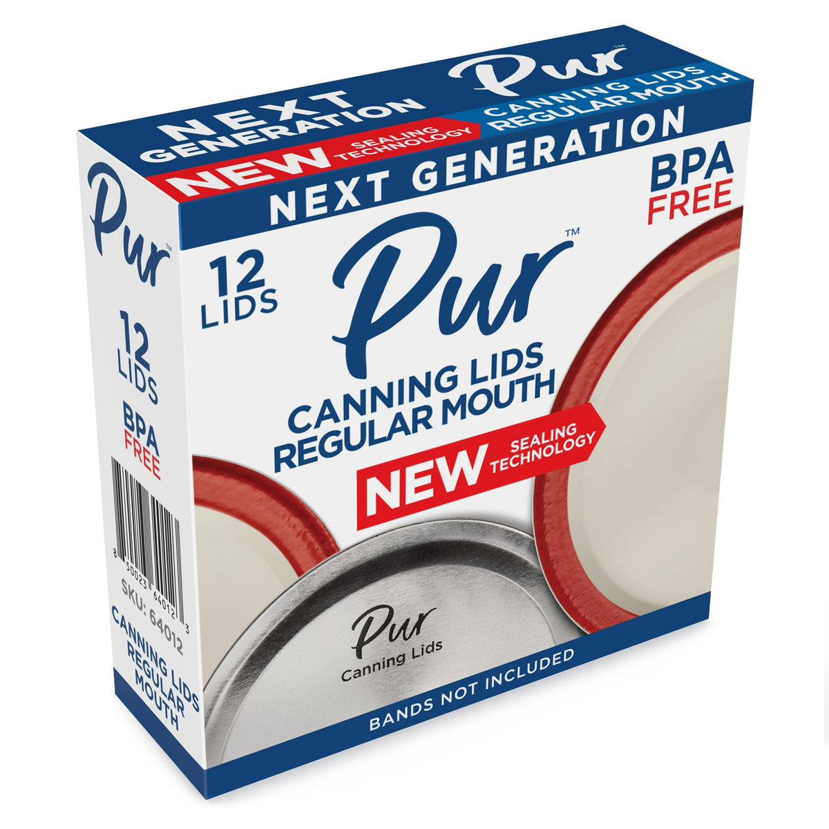 Pur Mason Regular Mouth Canning Lid with No Band, 12-pk