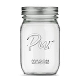 Pur Mason Regular Mouth Glass Jar with Lid & Band, 16-oz/473-mL, 12-pk