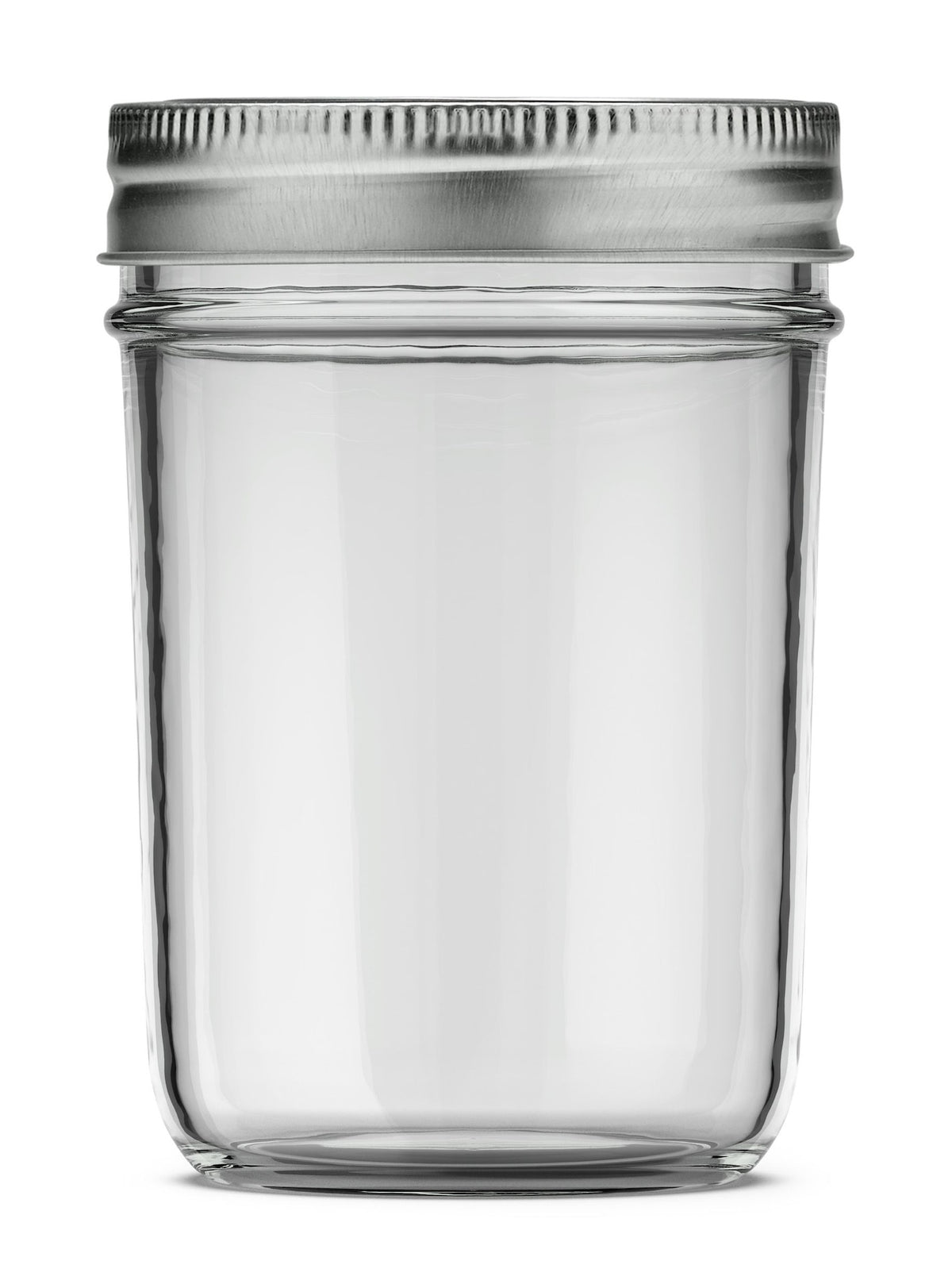 Pur Mason Smooth Design Regular Mouth Glass Jar with Lid & Band, 8-oz, 12-pk