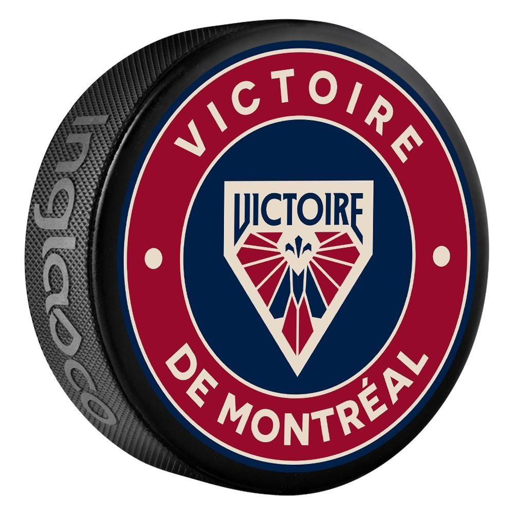 PWHL Montreal Victoire Classic Souvenir Hockey Puck, 6-oz