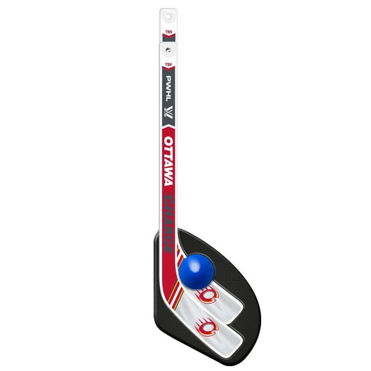 PWHL Ottawa Charge 1-on-1 Mini Hockey Sticks with Ball Set, 3-pc