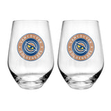 PWHL Vancouver Goldeneyes Stemless Wine Glass, 19-oz, 2-pk