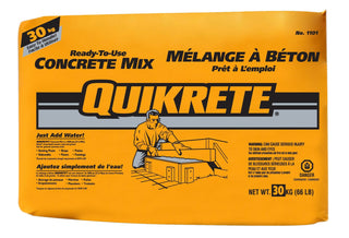 Quikrete Ready-To-Use Pre-Mixed Multi-Purpose Concrete Mix, Just Add Water, 30-kg