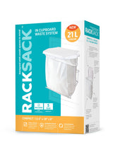 Rack Sack Expandable Kitchen Garbage Bag Holder, Fits 15-L or 21-L bags, Includes 5 bags