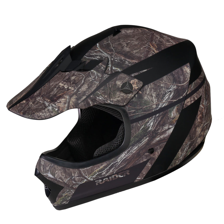 Raider Ambush V2 Off-Road Helmet, Youth, Mossy Oak, Assorted Sizes