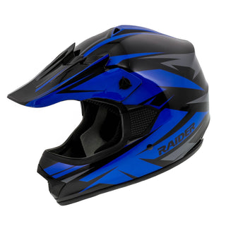 Raider GX4 ATV Helmet, Youth, Blue, Assorted Sizes