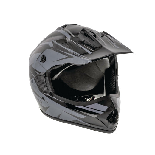 Raider GX4 Youth Dirt Bike/ATV Helmet, Grey/Black, Assorted Sizes