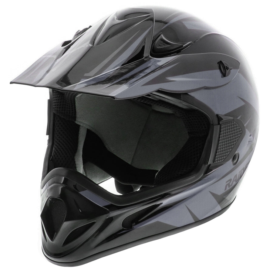 Raider RX2 ATV Helmet, Adult, Grey/Black, Assorted Sizes