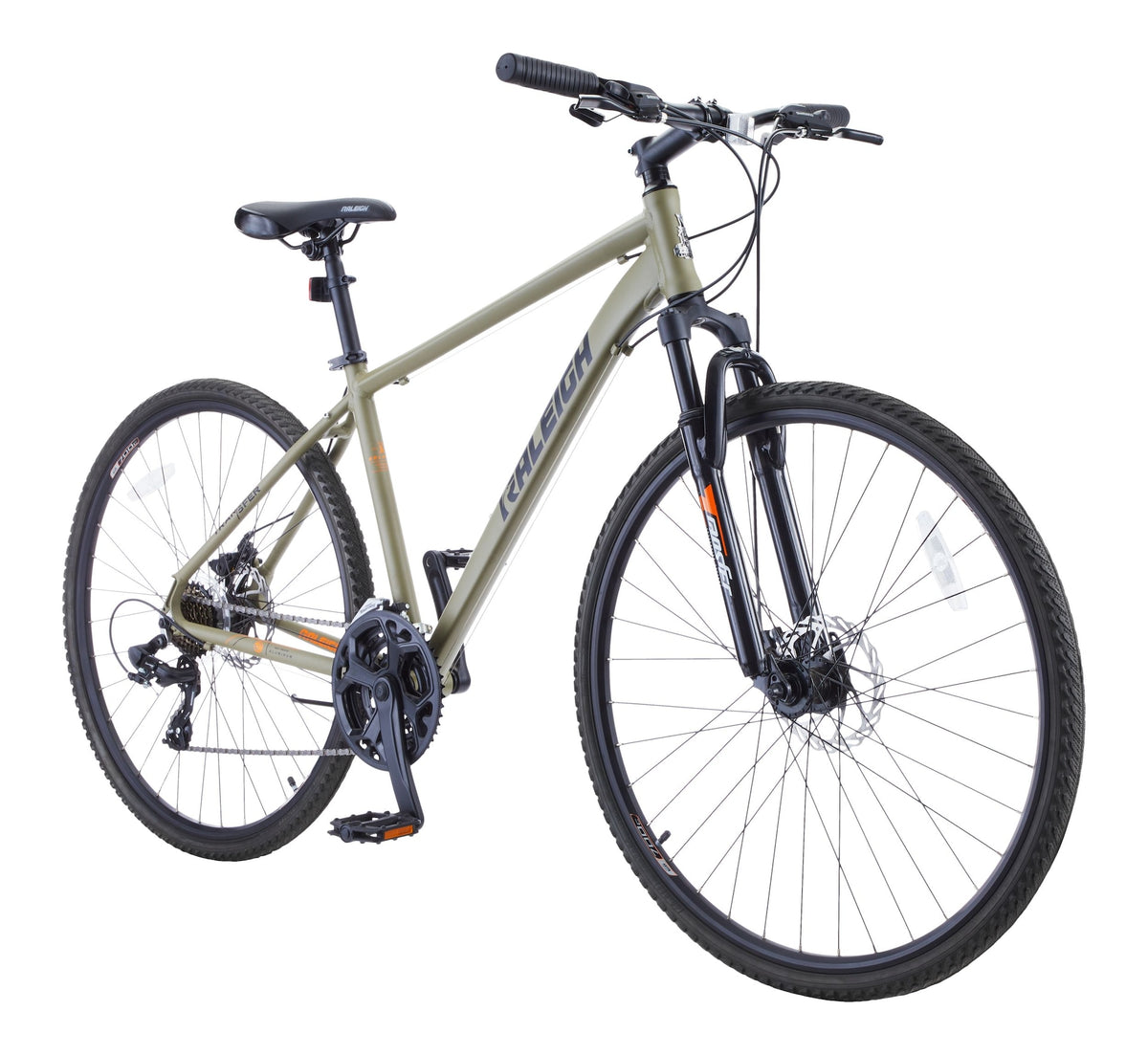 Raleigh Encounter Hybrid Bike with Alloy Disc Brakes, 700C, Grey