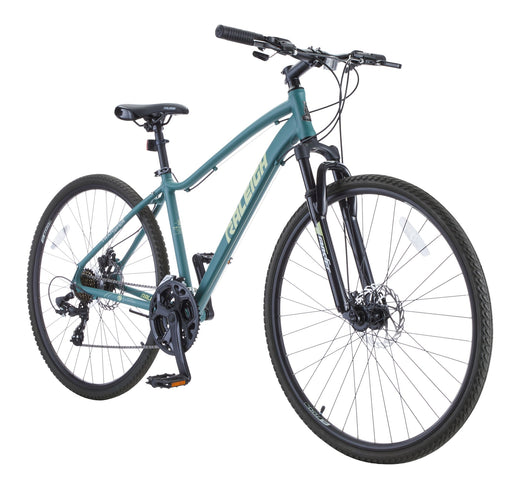 Raleigh Encounter Hybrid Bike with Alloy Disc Brakes, 700C, Teal