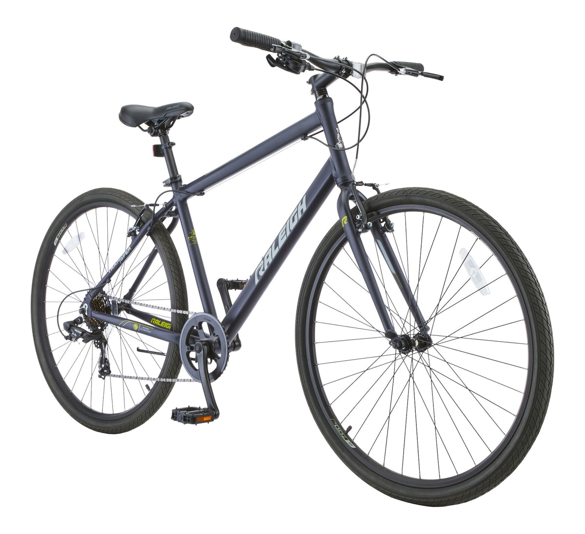 Raleigh Entourage Adult City Bike with V-brakes, 700C, Black