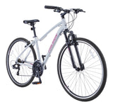 Raleigh Route Hybrid Bike with Alloy V-brakes, 700C, 21-Speed, White