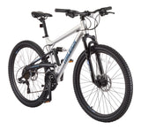 Raleigh Tracker DS Mountain Bike with 21-Speed Shimano Shifting System, Silver