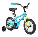 Raleigh Vibe Lightweight Kids' Bike with Training Wheels, 12-in, Blue